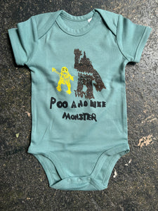 BABY BODYSUIT - POO AND WEE MONSTER by MR REES