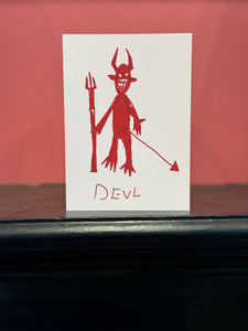 CARD - DEVIL by REVERE ARTIST,  MR REES