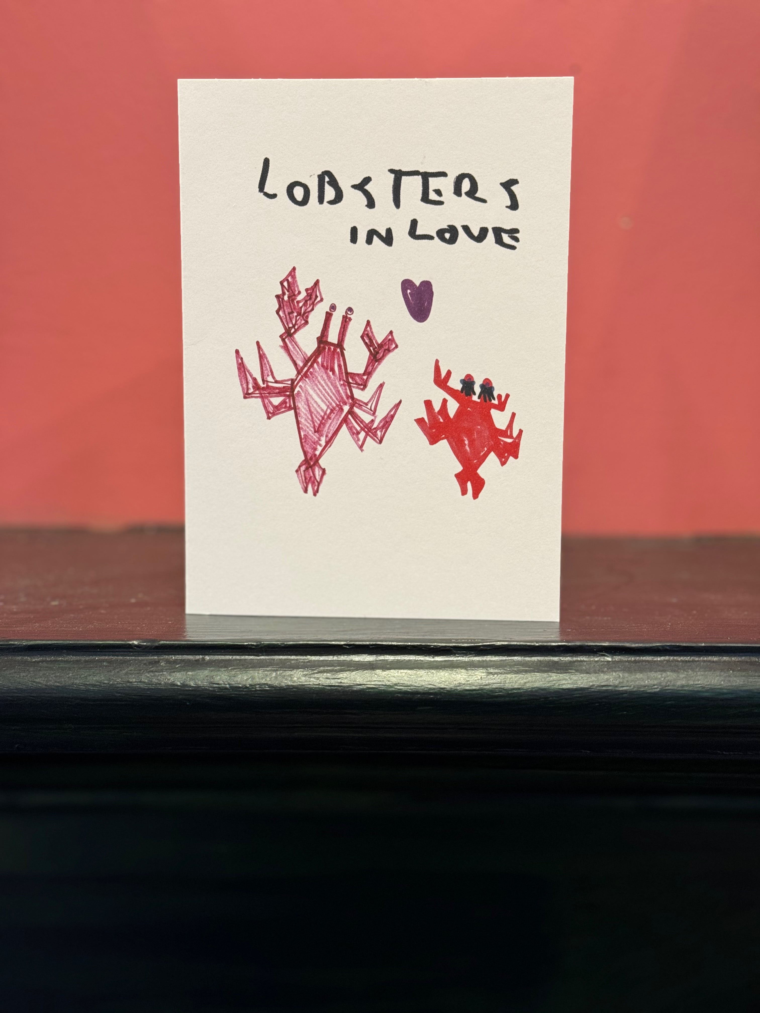 CARD - LOBSTERS IN LOVE by REVERE ARTIST, MR REES