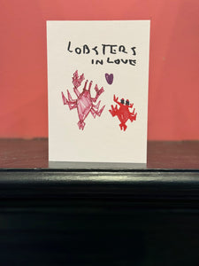 CARD - LOBSTERS IN LOVE by MR REES