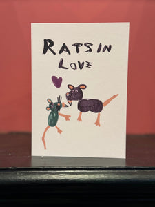 CARD - RATS IN LOVE by REVERE ARTIST, MR REES