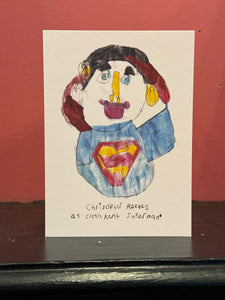 CARD - CHRISTOPHER REEVES as SUPERMAN by REVERE ARTIST, DANNY TOOLEY