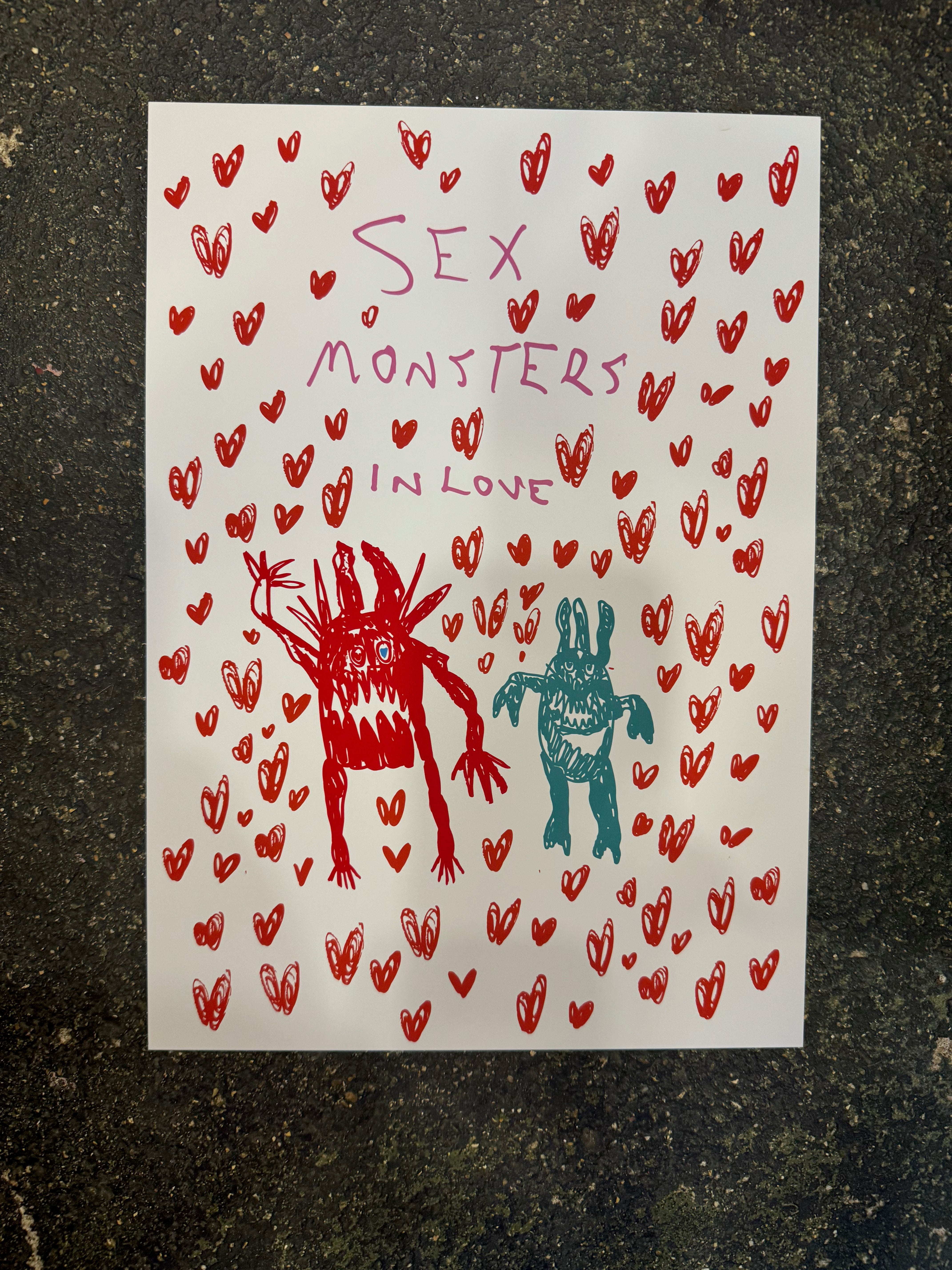 PRINT - S3X MONSTERS IN LOVE by REVERE ARTIST, MR REES