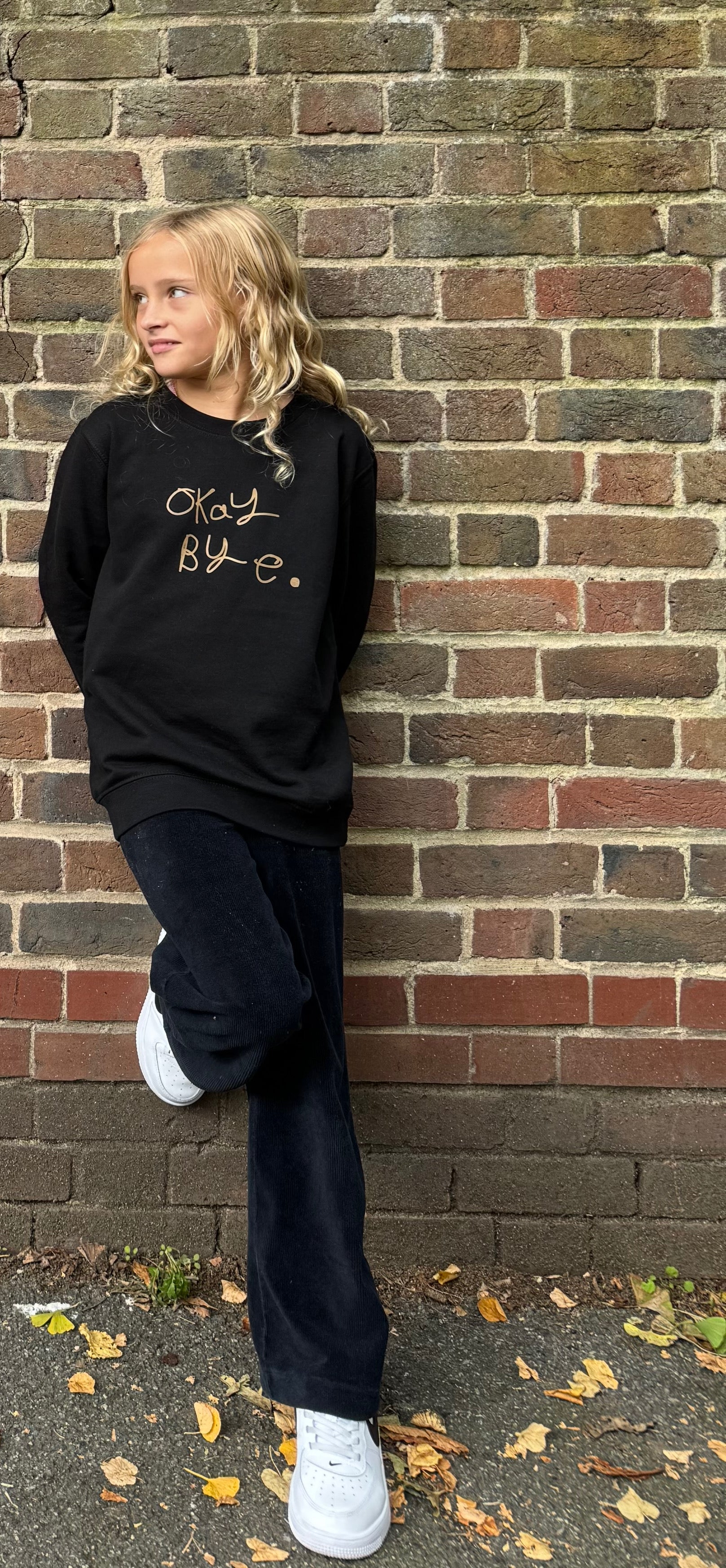 KIDS SWEATSHIRT - OKAY BYE  by NOTES BY PIPER