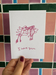 CARD - I LOVE YOU by NOTES BY PIPER