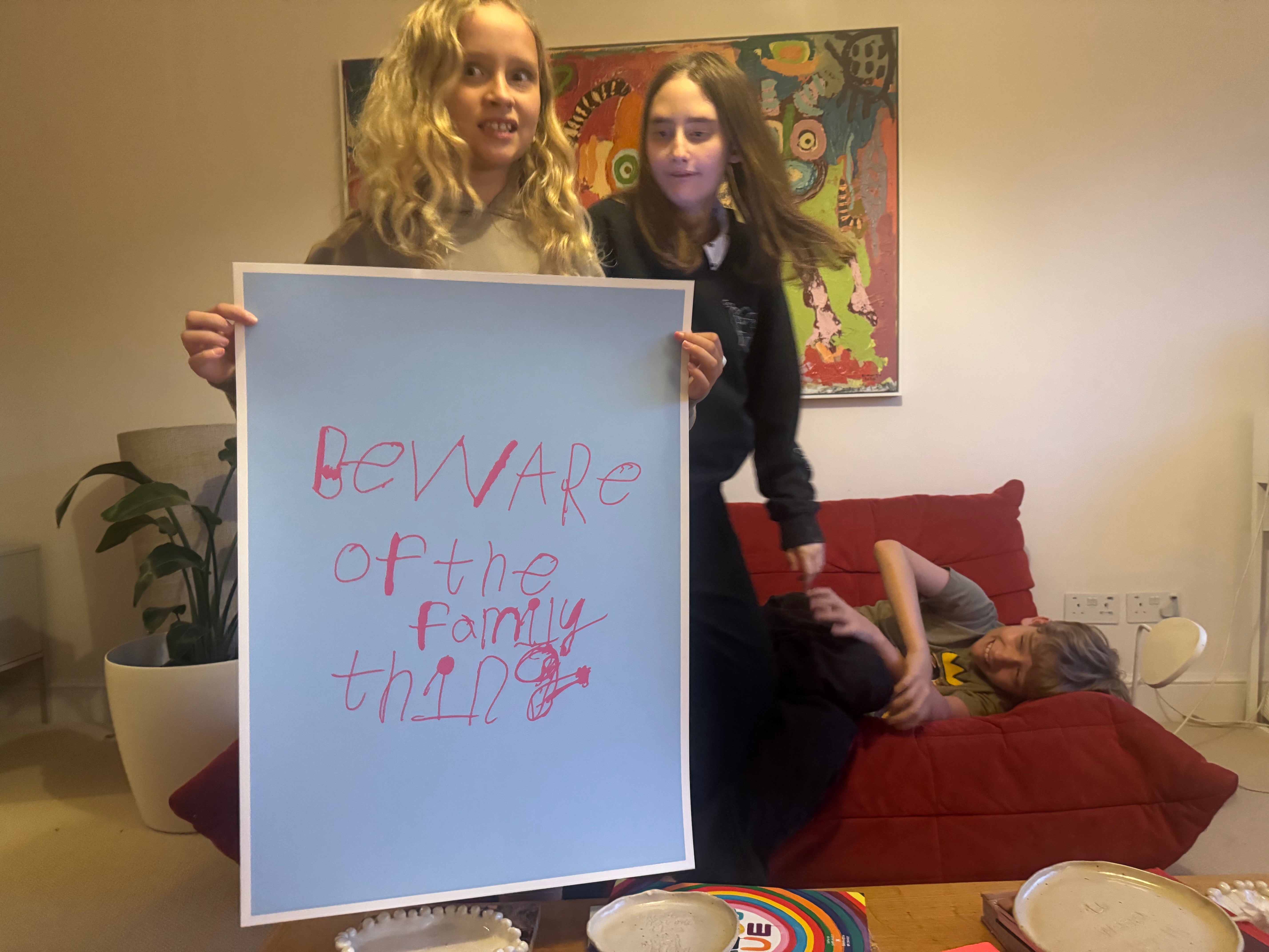 ART - BEWARE OF THE FAMILY THING - Screen print