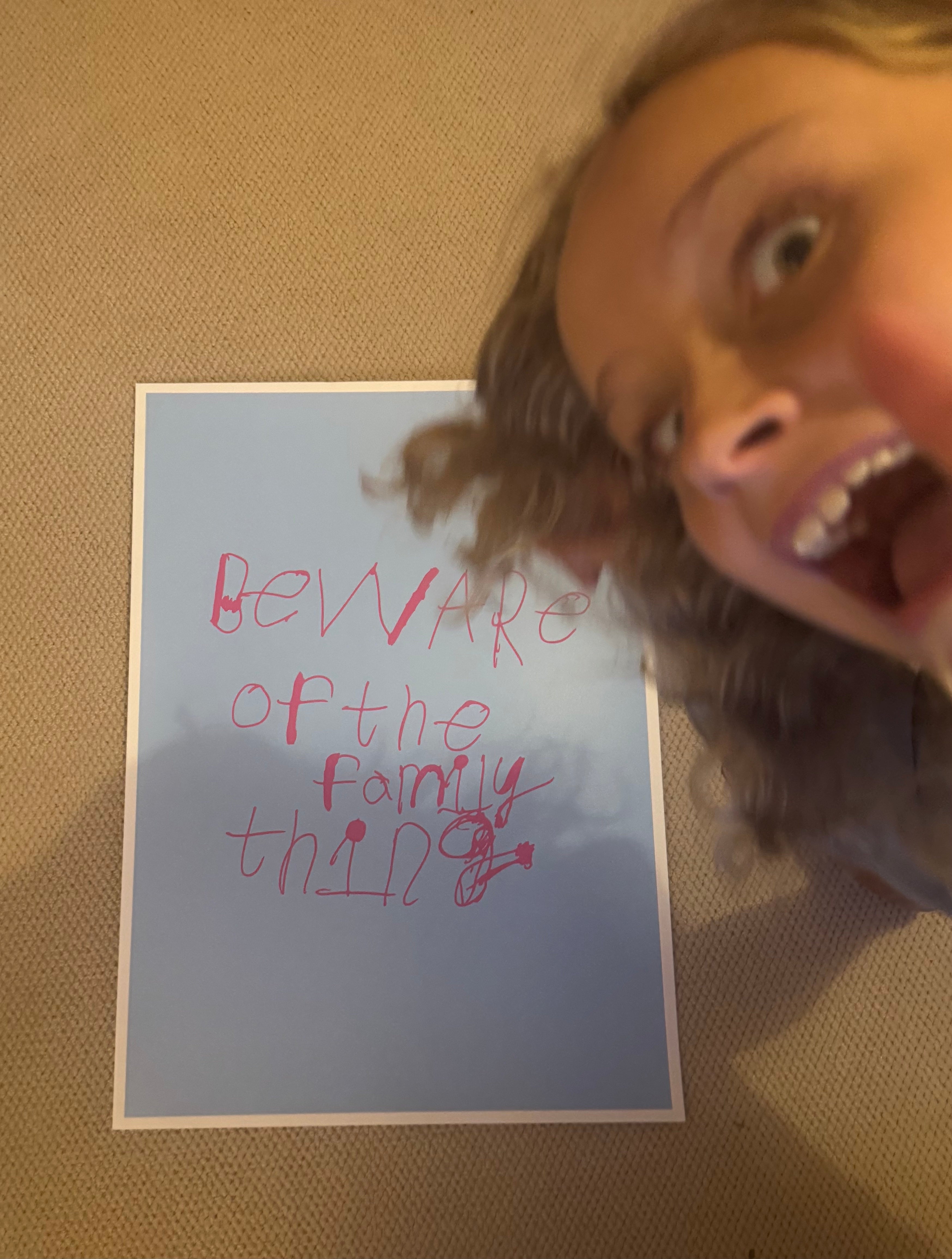 ART - BEWARE OF THE FAMILY THING - Screen print