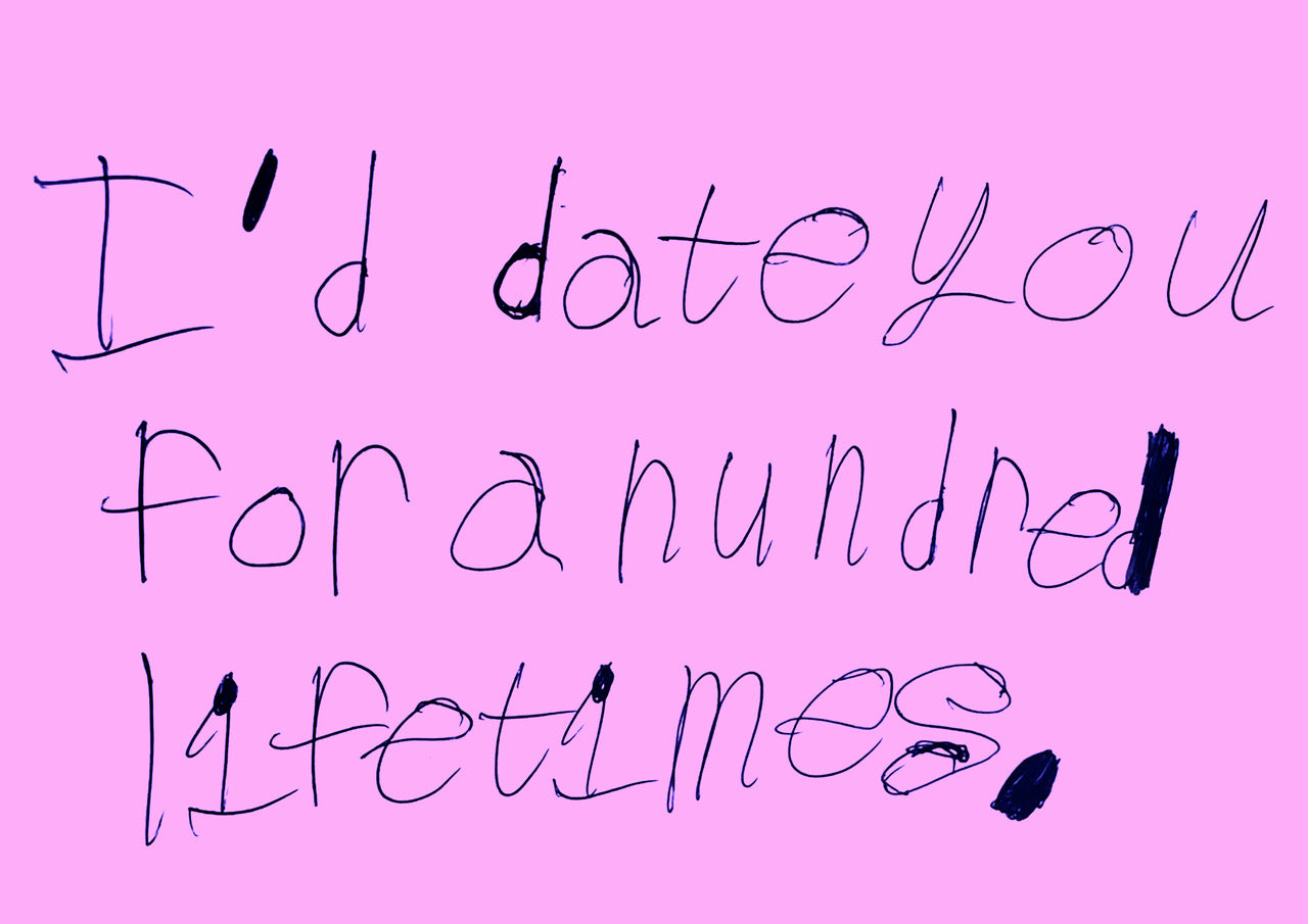 PRINT - I'D DATE YOU by NOTES BY PIPER pink